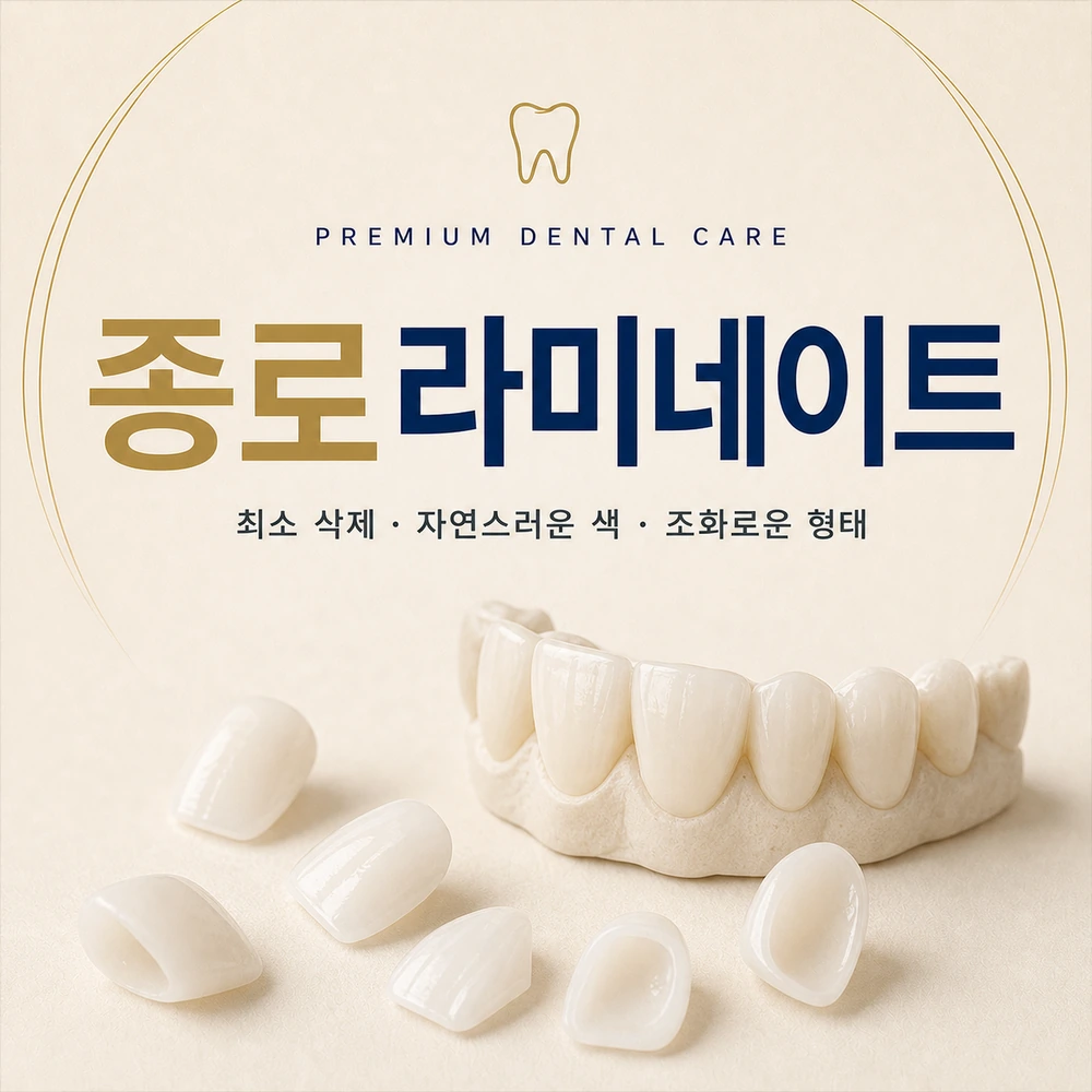 종로라미네이트 적용 범위와 치아 보존 상담 이미지